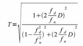 trasmissione vibrazioni - trasmissibilità formula